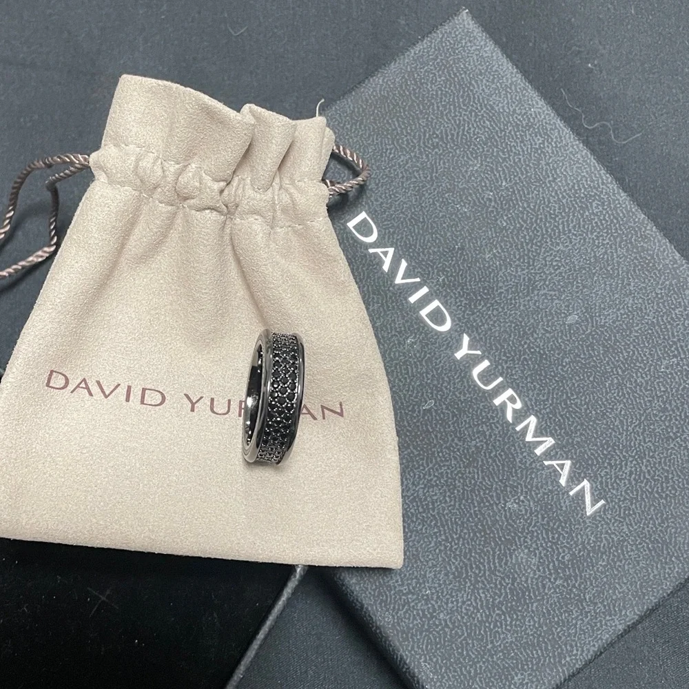 David Yurman Black Rotating Braided Band Ring